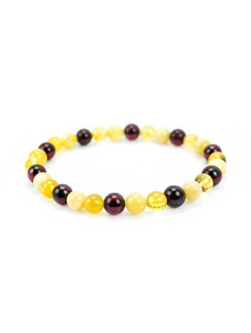 Multicolor Amber Beaded Bracelet, image 