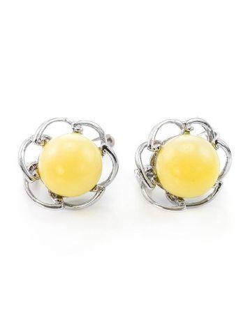 Honey Amber Earrings In Sterling Silver The Daisy, image , picture 2