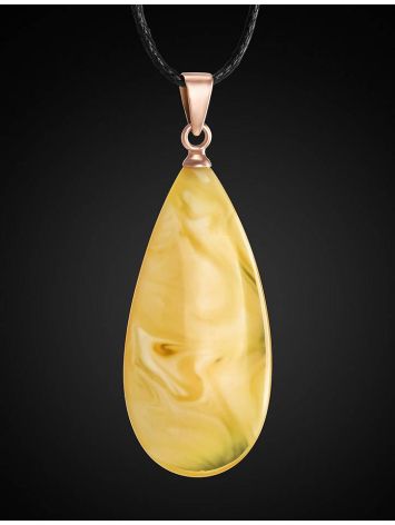 Cloudy Amber Pendant In Gold The Cascade, image , picture 3