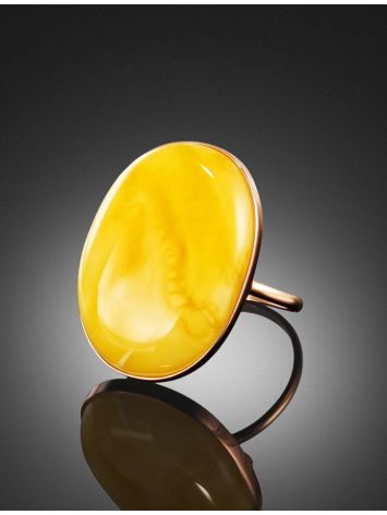 Bold Amber Ring In Gold, Ring Size: 8 / 18, image , picture 2