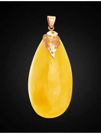 Amber Teardrop Pendant In Gold The Cascade Collection, image , picture 3