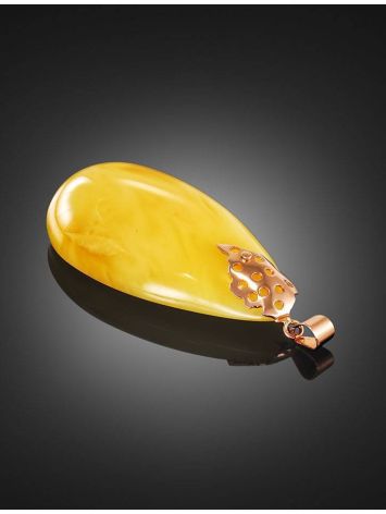 Amber Teardrop Pendant In Gold The Cascade Collection, image , picture 2