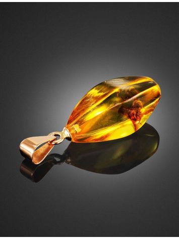 Amber Pendant In Gold With Inclusions The Clio, image , picture 5