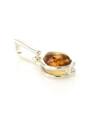 Cognac Amber Pendant In Sterling Silver The Fiori, image , picture 2