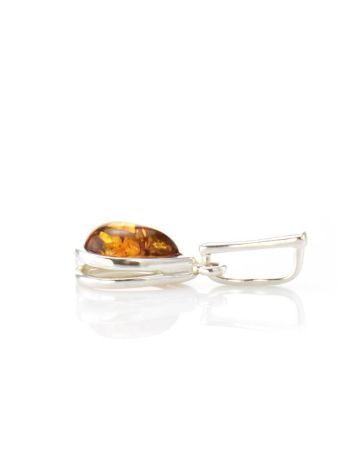 Cognac Amber Pendant In Sterling Silver The Fiori, image , picture 3