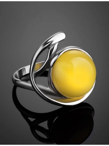 Elegant Amber Ring In Sterling Silver The  Phoenix, Ring Size: 5.5 / 16, image , picture 2