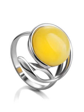 Elegant Amber Ring In Sterling Silver The  Phoenix, Ring Size: 6 / 16.5, image , picture 3