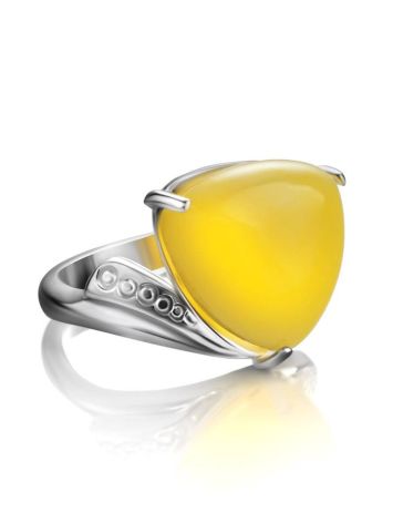Honey Amber Ring In Sterling Silver The Acapulco, Ring Size: 10 / 20, image , picture 3