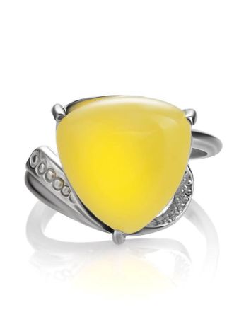 Honey Amber Ring In Sterling Silver The Acapulco, Ring Size: 10 / 20, image , picture 4