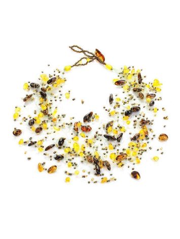 Multicolor Amber Necklace With Glass Beads The Fable, image , picture 3