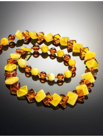Multicolor Amber Beaded Necklace, image , picture 2