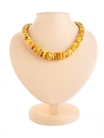 Raw Amber Beaded Necklace, image 