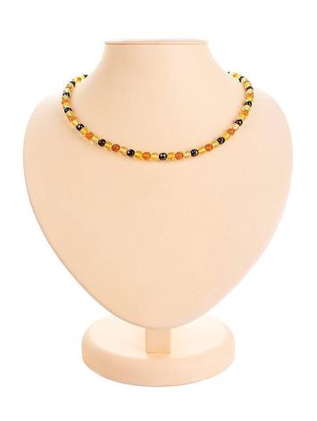 Faceted Amber Ball Beaded Necklace The Prague, image 
