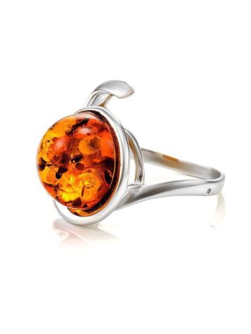 Elegant Amber Ring In Sterling Silver The  Phoenix​ Collection​, Ring Size: 5.5 / 16, image , picture 6