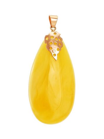 Amber Teardrop Pendant In Gold The Cascade Collection, image 