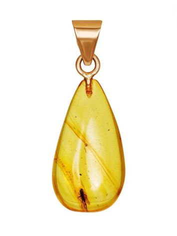 Gold Amber Pendant With Inclusion The Clio, image 