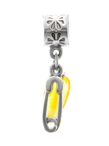 Metal Charm With Lemon Amber The Pin, image 