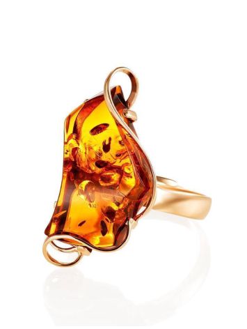 One Size Amber Ring In Gold The Rialto, Ring Size: Adjustable, image , picture 3