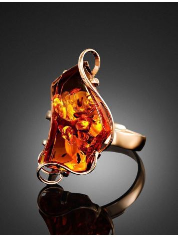 One Size Amber Ring In Gold The Rialto, Ring Size: Adjustable, image , picture 2