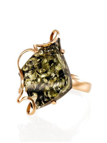 Handcrafted Amber Ring In Gold The Rialto, Ring Size: Adjustable, image , picture 3
