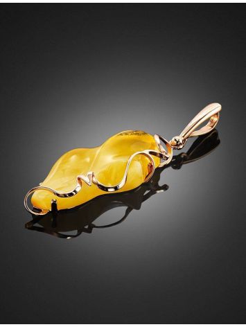 Handmade Amber Pendant In Gold The Rialto, image , picture 3