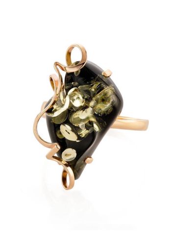 One Size Amber Ring In Gold The Rialto, Ring Size: Adjustable, image , picture 3