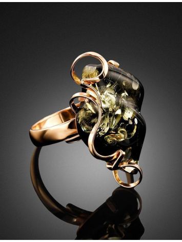 One Size Amber Ring In Gold The Rialto, Ring Size: Adjustable, image , picture 2