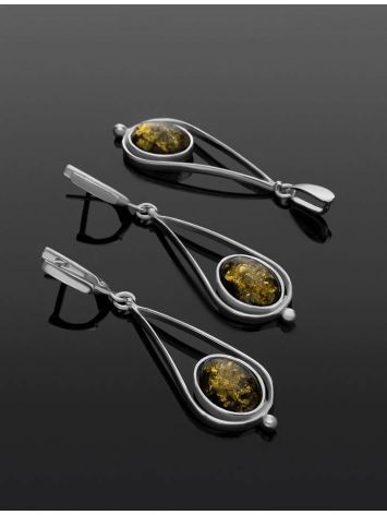 Green Amber Pendant In Sterling Silver The Sultan, image , picture 3