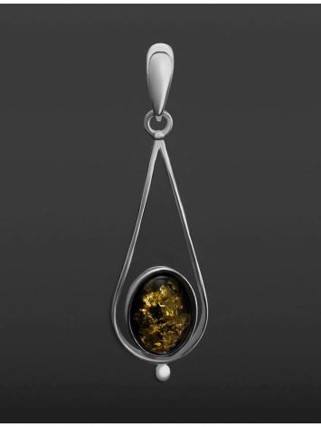 Green Amber Pendant In Sterling Silver The Sultan, image , picture 2