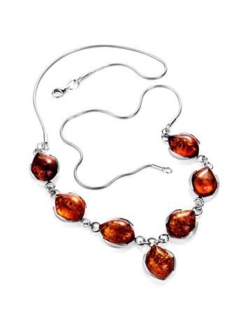 Bold Amber Necklace In Sterling Silver The Cat's Eye, image , picture 4