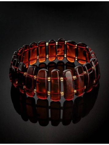 Cherry Amber Stretch Bracelet, image , picture 2