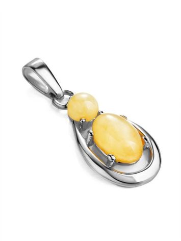 Honey Amber Pendant In Sterling Silver The Prussia, image , picture 4