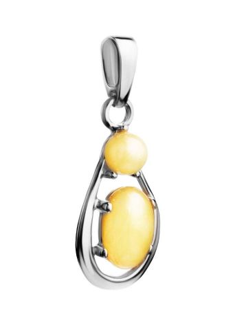 Honey Amber Pendant In Sterling Silver The Prussia, image , picture 3