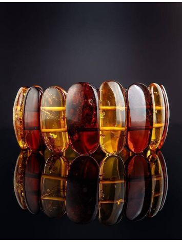 Multicolor Amber Stretch Bracelet, image , picture 2