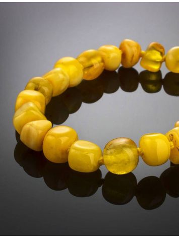 Bright Honey Amber Beaded Necklace, image , picture 2