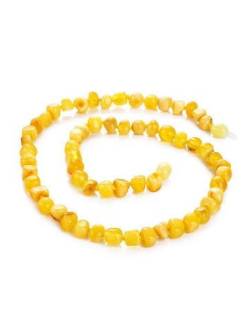 Bright Honey Amber Beaded Necklace, image , picture 3