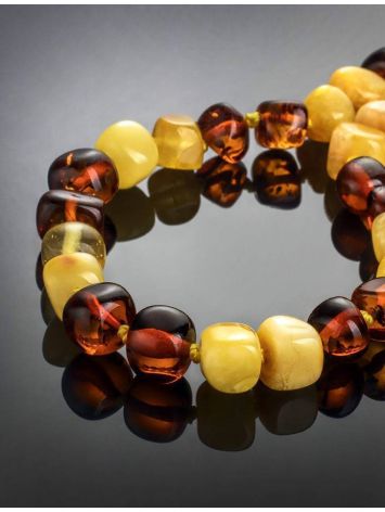 Two-Toned Amber Beaded Necklace, image , picture 2