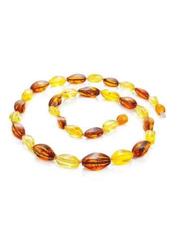 Multicolor Twisted Cut Amber Necklace, image , picture 3