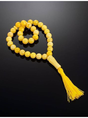 Islamic Ball Cut Amber Prayer Beads, image , picture 2