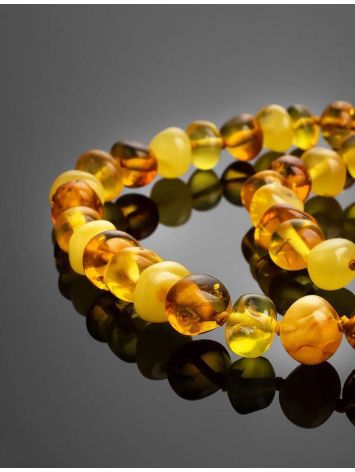 Multicolor Amber Beaded Necklace, image , picture 3