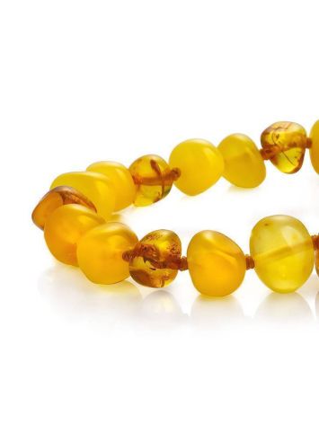 Honey And Cognac Amber Beaded Necklace, image , picture 4