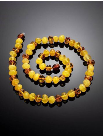 Honey And Cognac Amber Beaded Necklace, image , picture 2