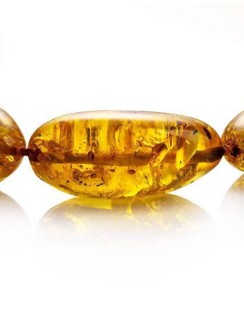 Cognac Amber Beaded Necklace, image , picture 4
