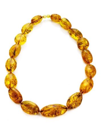 Cognac Amber Beaded Necklace, image , picture 5