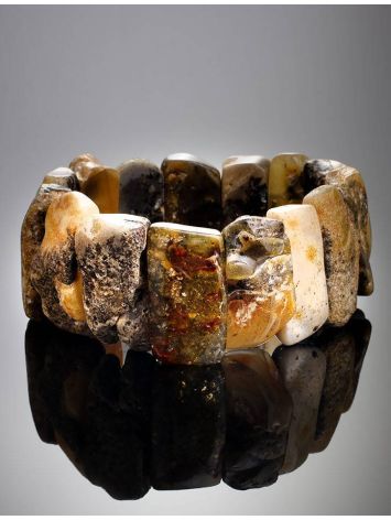 Raw Amber Stretch Bracelet The Volcano, image , picture 2