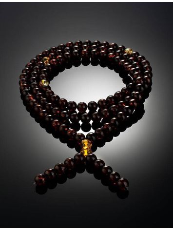 Cherry Amber Buddhist Prayer Beads, image , picture 2