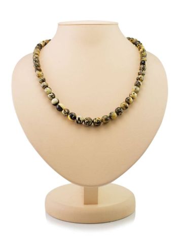 Ethnic Style Amber Ball Beaded Necklace The Meteor, image 