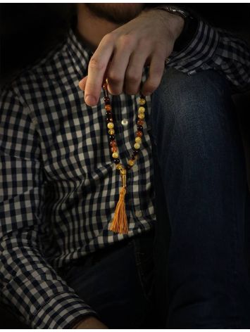 Islamic Multicolor Amber Prayer Beads, image , picture 2