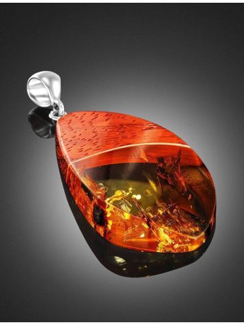 Handcrafted Padauk Wood Pendant With Lemon Amber The Indonesia, image , picture 2