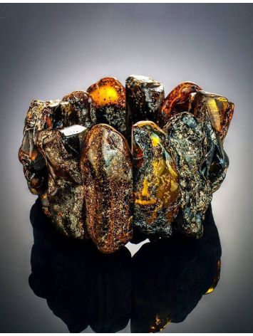 Bold Raw Amber Bracelet The Volcano, image , picture 2